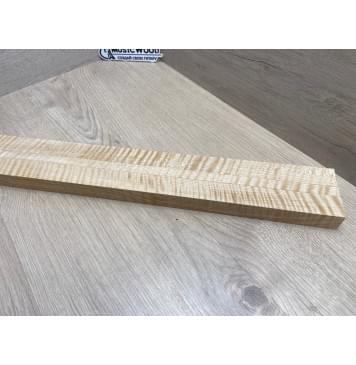 Клён Белый Явор, Волнистый заготовка грифа для безголовой гитары Радиал ААА Волна ААА 26х(27-13-27)х615 мм, из 3х частей-21