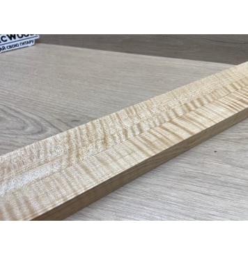 Клён Белый Явор, Волнистый заготовка грифа для безголовой гитары Радиал ААА Волна ААА 26х(27-13-27)х615 мм, из 3х частей-15