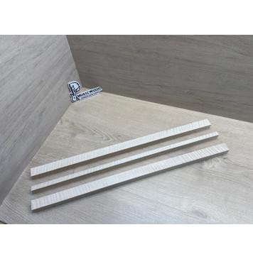 Клён Белый Явор, Волнистый заготовка грифа для безголовой гитары Радиал ААА Волна ААА 26х(27-13-27)х615 мм, из 3х частей-8