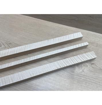 Клён Белый Явор, Волнистый заготовка грифа для безголовой гитары Радиал ААА Волна ААА 26х(27-13-27)х615 мм, из 3х частей-11