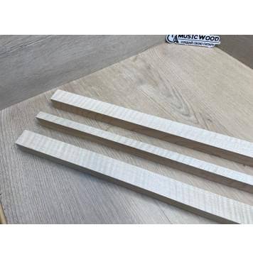 Клён Белый Явор, Волнистый заготовка грифа для безголовой гитары Радиал ААА Волна ААА 26х(27-13-27)х615 мм, из 3х частей-13
