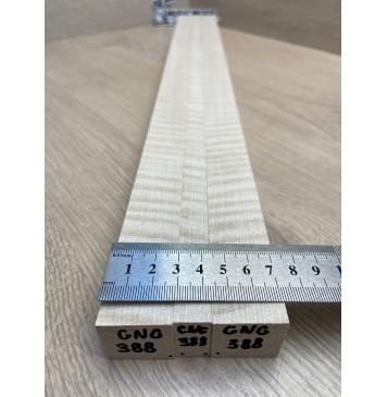 Клён Белый Явор, Волнистый заготовка грифа для безголовой гитары Радиал ААА Волна ААА 26х(27-13-27)х615 мм, из 3х частей-6