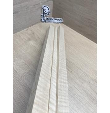 Клён Белый Явор, Волнистый заготовка грифа для безголовой гитары Радиал ААА Волна ААА 26х(27-13-27)х615 мм, из 3х частей-9