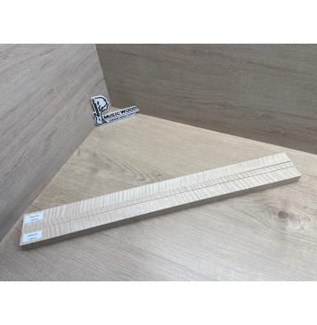 Клён Белый Явор, Волнистый заготовка грифа для безголовой гитары Радиал ААА Волна ААА 26х(27-13-27)х615 мм, из 3х частей-18