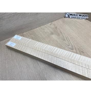 Клён Белый Явор, Волнистый заготовка грифа для безголовой гитары Радиал ААА Волна ААА 26х(27-13-27)х615 мм, из 3х частей-14