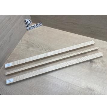 Клён Белый Явор, Волнистый заготовка грифа для безголовой гитары Радиал ААА Волна ААА 26х(27-13-27)х615 мм, из 3х частей-20