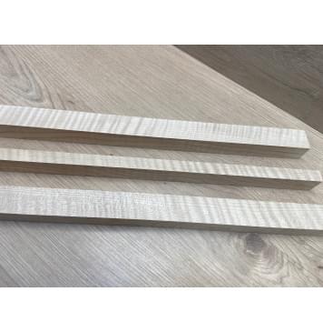 Клён Белый Явор, Волнистый заготовка грифа для безголовой гитары Радиал ААА Волна ААА 26х(27-13-27)х615 мм, из 3х частей-19