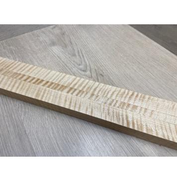 Клён Белый Явор, Волнистый заготовка грифа для безголовой гитары Радиал ААА Волна ААА 26х(27-13-27)х615 мм, из 3х частей-22