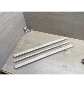 Клён Белый Явор, Волнистый заготовка грифа для безголовой гитары Радиал АА Волна ААА 25х(29-12.5-29)х625 мм, из 3х частей-5