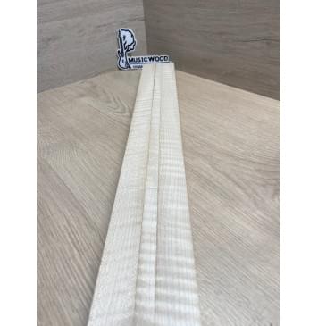 Клён Белый Явор, Волнистый заготовка грифа для безголовой гитары Радиал АА Волна ААА 25х(29-12.5-29)х625 мм, из 3х частей-9