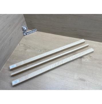 Клён Белый Явор, Волнистый заготовка грифа для безголовой гитары Радиал АА Волна ААА 25х(29-12.5-29)х625 мм, из 3х частей-15