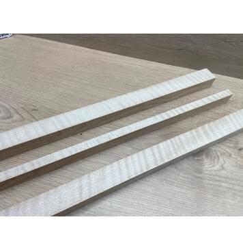 Клён Белый Явор, Волнистый заготовка грифа для безголовой гитары Радиал АА Волна ААА 25х(29-12.5-29)х625 мм, из 3х частей-14