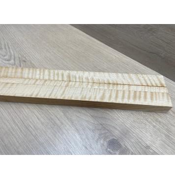 Клён Белый Явор, Волнистый заготовка грифа для безголовой гитары Радиал АА Волна ААА 25х(29-12.5-29)х625 мм, из 3х частей-19