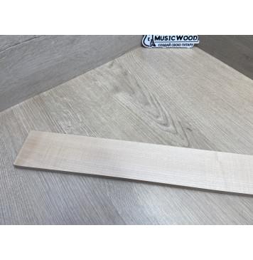 Клён Белый заготовка накладки для электрогитары Радиал А 10х65-59х530 мм-2