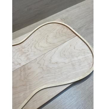 Клён Белый заготовка на топ Смешанный ААА 19х162х460 мм - 2 шт. (книжкой)-5