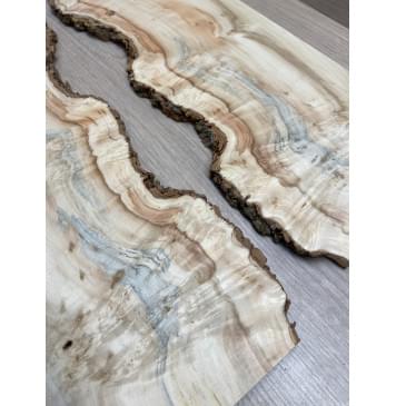 Клён Американский Каповый заготовка на топ под заливку Смешанный ААА Кап АА 12х360х490 мм (2 шт)-2