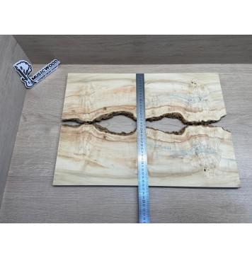 Клён Американский Каповый заготовка на топ под заливку Смешанный ААА Кап АА 12х360х490 мм (2 шт)-6