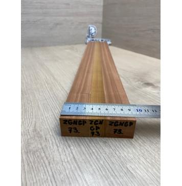 Сапели/Клён Печёный 180 гр/Сапели заготовка для переклеенного грифа безголовой гитары Радиал АА 28х(34,5-20-34,5)х590 мм (из 3х частей)-7