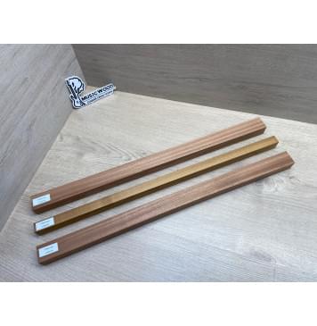 Сапели/Клён Печёный 180 гр/Сапели заготовка для переклеенного грифа безголовой гитары Радиал АА 28х(34,5-20-34,5)х590 мм (из 3х частей)-11