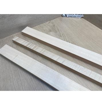 Клён Белый/Клён Белый Явор, Волнистый/Клён Белый заготовка грифа для электрогитары Радиал АА Волна АА 23х(48-26-48)х715 мм - из 3х частей-5