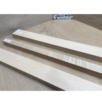 Клён Белый/Клён Белый Явор, Волнистый/Клён Белый заготовка грифа для электрогитары Радиал АА Волна АА 23х(48-26-48)х715 мм - из 3х частей-12