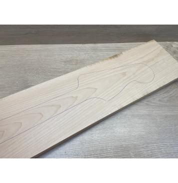 Клён Белый заготовка грифа для бас-гитары Тангент ААА 28х150х940 мм-3