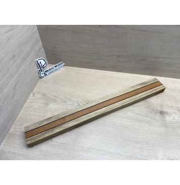 Корина Белая/Венге/Клён Печёный 180гр заготовка для переклеенного грифа безголовой гитары Радиал АА 27х(19-2-18-2-19)х565 мм - из 5 частей-0