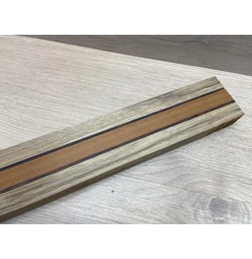 Корина Белая/Венге/Клён Печёный 180гр заготовка для переклеенного грифа безголовой гитары Радиал АА 27х(19-2-18-2-19)х565 мм - из 5 частей-2