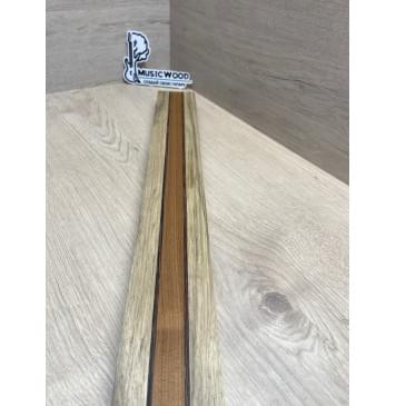 Корина Белая/Венге/Клён Печёный 180гр заготовка для переклеенного грифа безголовой гитары Радиал АА 27х(19-2-18-2-19)х565 мм - из 5 частей-3