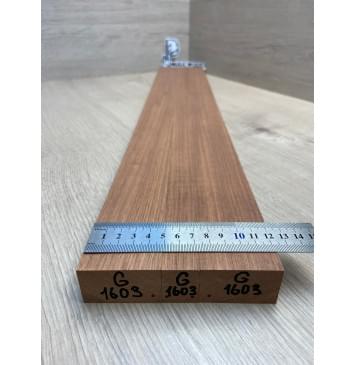 Махагон Гондурасский заготовка грифа электрогитары Радиал АА 27х(48-22-48)х735 мм - из 3х частей-4