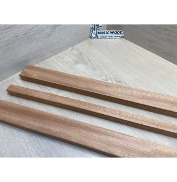 Махагон Гондурасский заготовка грифа электрогитары Радиал АА 23х(47-21-47)х725 мм - из 3х частей-9