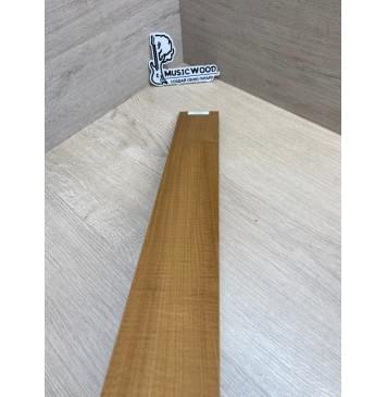 Клён Волнистый Печёный 180гр заготовка накладки для электрогитары Радиал А Волна А 8.5х70-52х585 мм-12