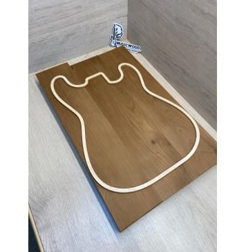 Ольха Печёная 180 гр заготовка корпуса Смешанный АА 42.5х(118-113-113)х(570-545-545) мм, из 3х частей, 443 кг/м3-7