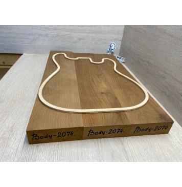 Ольха Печёная 180 гр заготовка корпуса Смешанный АА 42.5х(118-113-113)х(570-545-545) мм, из 3х частей, 443 кг/м3-4