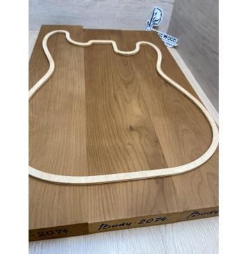 Ольха Печёная 180 гр заготовка корпуса Смешанный АА 42.5х(118-113-113)х(570-545-545) мм, из 3х частей, 443 кг/м3-5