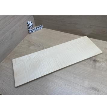 Клён Белый Явор , Волнистый заготовка на топ для Тревел гитары Смешанный ААА Волна ААА 11,5 (4)х180х545 мм (1 шт под распил) -0