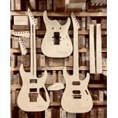 Шаблоны ESP M-II + Gotoh 1996, комплект для фрезеровки гитары, фанера 8мм