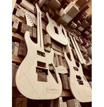 Шаблоны ESP M-II + Gotoh 1996, комплект для фрезеровки гитары, фанера 8мм-2