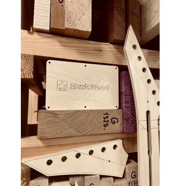 Шаблоны ESP M-II + Gotoh 1996, комплект для фрезеровки гитары, фанера 8мм-3