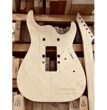 Шаблоны ESP M-II + Gotoh 1996, комплект для фрезеровки гитары, фанера 8мм-5