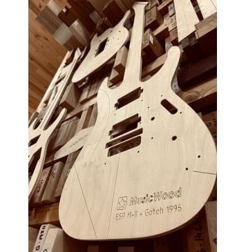 Шаблоны ESP M-II + Gotoh 1996, комплект для фрезеровки гитары, фанера 8мм-1