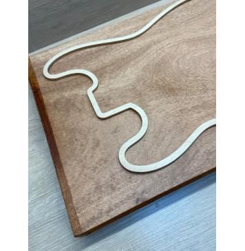 Махагон Африканский Кая заготовка корпуса Тангент АА 57х357х535 мм, 545 кг/м3 (массив)-3