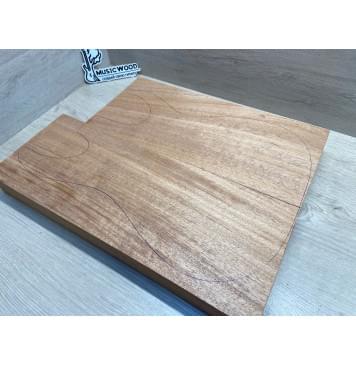 Махагон Африканский Кая заготовка корпуса Смешанный ААА 49х171х(459-400) мм, 2 шт., 469 кг/м3 (уценка - трещина)-2