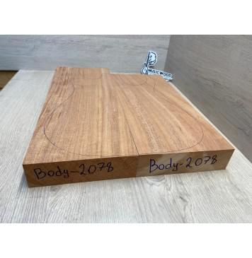 Махагон Африканский Кая заготовка корпуса Смешанный ААА 49х171х(459-400) мм, 2 шт., 469 кг/м3 (уценка - трещина)-3