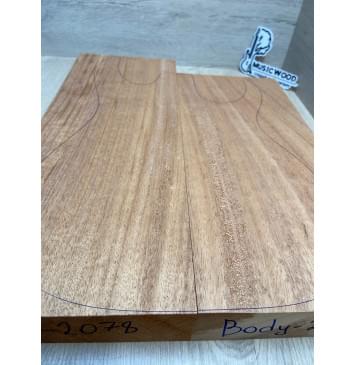 Махагон Африканский Кая заготовка корпуса Смешанный ААА 49х171х(459-400) мм, 2 шт., 469 кг/м3 (уценка - трещина)-4