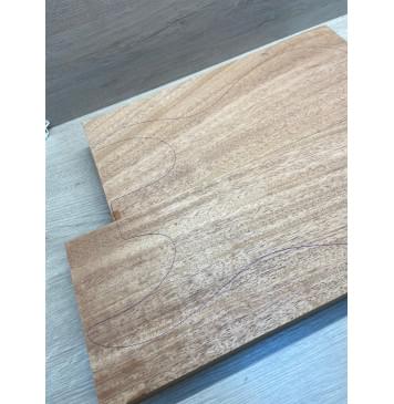 Махагон Африканский Кая заготовка корпуса Смешанный ААА 49х171х(459-400) мм, 2 шт., 469 кг/м3 (уценка - трещина)-5