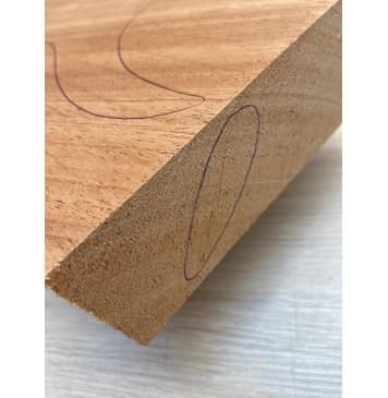 Махагон Африканский Кая заготовка корпуса Смешанный ААА 49х171х(459-400) мм, 2 шт., 469 кг/м3 (уценка - трещина)-11