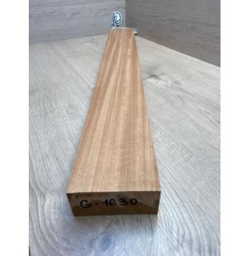Махагон Африканский Кая, заготовка грифа, Радиал А, 46,2х100х810 мм (уценка - сучки)-3