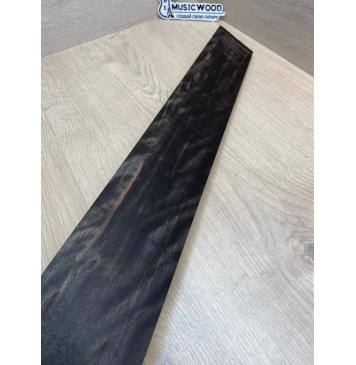 Эбен Чёрный Волнистый заготовка накладки для бас-гитары Радиал АА Волна АА 8,5х101-71х693 мм-3