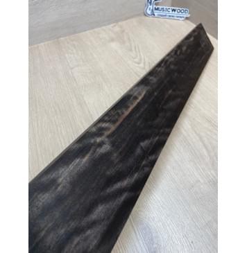 Эбен Чёрный Волнистый заготовка накладки для бас-гитары Радиал АА Волна АА 8,5х101-71х693 мм-4